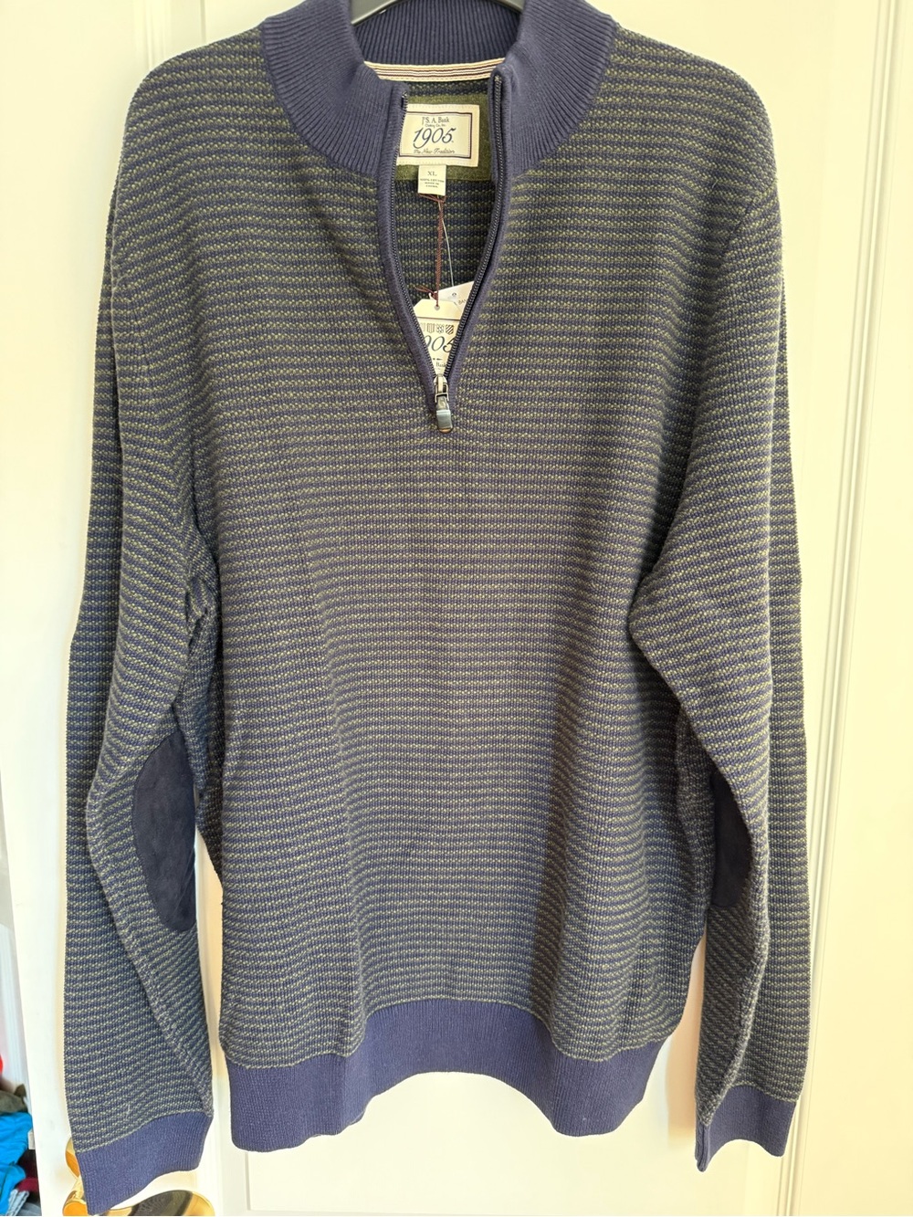Men’s Navy Blue Half-Zip Sweater